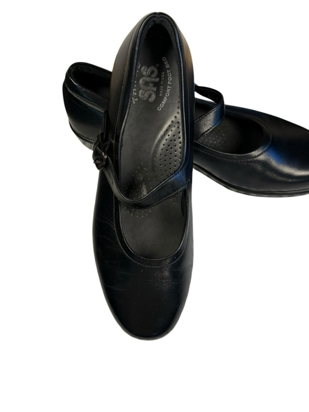 NWOB SAS Maria Comfort Black Leather Mary Jane Shoes Size 6 - Picture 6 of 14